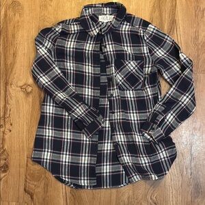 Pink Rose Blue and White Casual Button Down Shirt